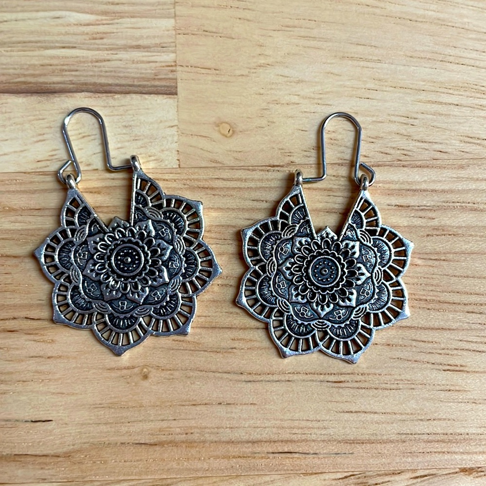 Floral Sterling Silver Earrings